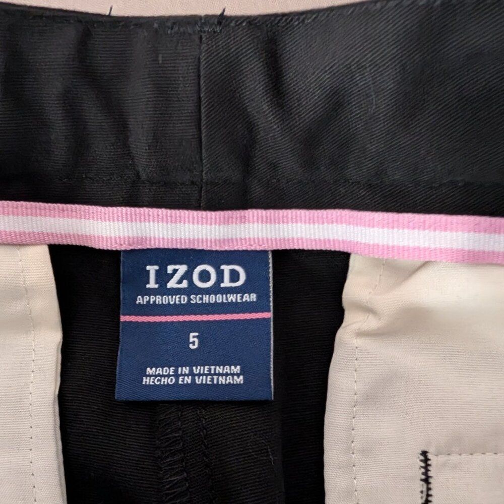 IZOD Bermuda Shorts Women’s Size 5 Black Chino Skinny Slim Fit Stretch - Picture 4 of 9